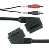 SCART to SCART and twin phono lead